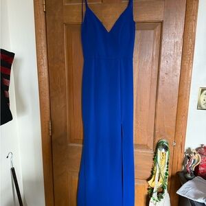 Trixxi Royal Blue Spaghetti Strap Gown